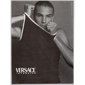 Versace Intensive‎ Mens Fragrance Print Ad Luxury Cologne Fashion Print Ad 1998